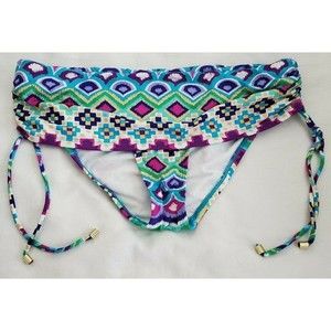 Apt 9 Swim Woman's Size M Tribal Hipster Fold Over Bikini Bottoms Geometric